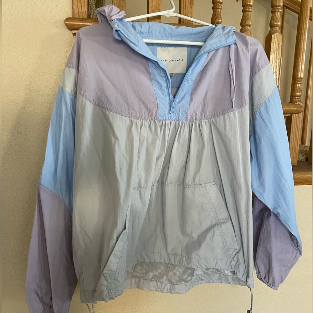 American Eagle Grey Windbreaker